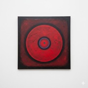 Red sun, obraz akrylowy, 80x80, abstrakcja