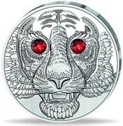 Srebrna moneta 20 euro Austria POWER OF THE TIGER