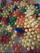 Klocki gwiazdki w 5 kolorach 100 sztuk