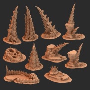 StarCraft Gra Planszowa Bitewna Tabletop Zerg Teren 4 makieta