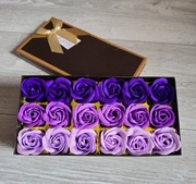 Flowerbox róże mydlane prezent box