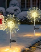 Dekoracja ogrodowa, solarna lampa , 2 sztuki, 120 diod LED