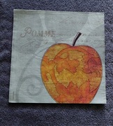 Złote jabłko vintage serwetki decoupage