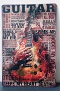 GITARA metalowy szyld retro ozdobny na ścianę 