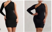 Czarna sukienka one shoulder bodycon firmy Club L London rozm. UK 20