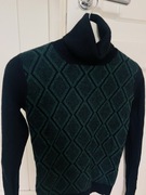 Golf granatowo-zielony w rozmiarze XS