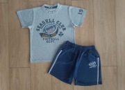 Sportowy komplet bluzka krótki rękaw + spodenki strój na WF 128/134