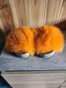 Klapki z naturalnym futrem rozmiar 38