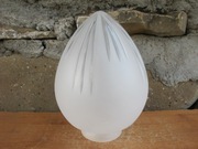 Szlifowany Szklany Klosz_SERCE_żyrandol_l.mosiężna_E 27