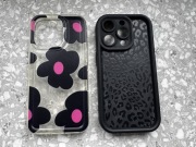 Komplet etui iPhone 15 Pro - dwie sztuki - kwiatki - damskie