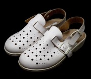 Buty ortopedyczne sandały białe roz.42 skóra SAGAN PLAST