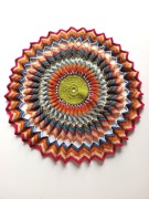 Makatka makama haftowana serweta duża wielobarwna kolorowa koło ozdoba