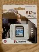 Karta pamięci SD Kingston Canvas Go! Plus 512GB 170MB/s U3 Nowa gwarancja
