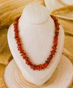 Naszyjnik PRL naturalny bursztyn bałtycki 27g 74 cm rękodzieło 