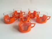 Szklanki do herbaty, kawy sygnowane Simax, PRL lata 70, 170ml