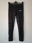 Leginsy legginsy damskie czarne moro push-up efektowne sportowe odblaski