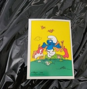 prl smurfy bajka smerfy pocztówka karta pocztowa kolekcja nr 387