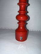 Świecznik czerwony Gallo z Niemiec ceramiczny 