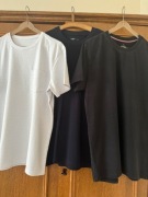 T-shirty męskie 3 sztuki M bawełniane Carry czarna granatowa biała