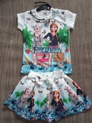 Komplet Elza roz. 104 spódniczka bluzka i opaska 