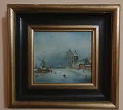 Holenderski zimowy pejzaż