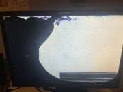 2x monitory uszkodzone Samsung + Lenovo – pęknięte matryce – na części