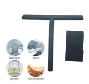 Silikonowa ściągaczka prysznicowa z uchwytem  Czarna