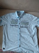 Koszula Camp David bawełniana męska z krótkim rękawem 