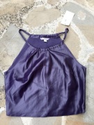 Bluzka crop top MEXX y2k ekoskora damska goth rock punk 38 M 