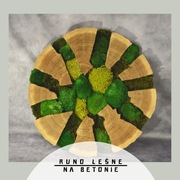 Obraz z mchu i drewna