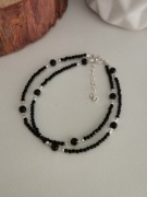 Podwójna bransoletka na lince kamienie turmalin cytryn regulacja 