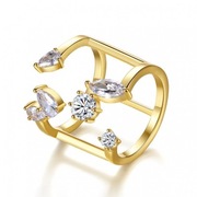 Nowa kolekcja, pierścionek stal chirurgiczna platerowana 14 karat złotem