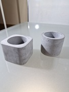 Betonowe Świecznik 2 szt. Osłonki Ozdoba Dekoracja