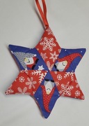 Ozdoba świąteczna, zawieszki gwiazdki, zestaw 4szt 