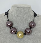 Porcelanowe korale duże ozdobne biżuteria na szyję 