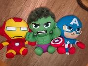 Zestaw 3 maskotek Ty Iron Man, Hulk, Kapitan Ameryka Beanie Babies 