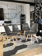 Krzesło Kris nowoczesne z poduszką komplet x5