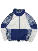 Kurtka wiatrówka Biała retro vintage niebieska kolorowa 90s 80s boxy