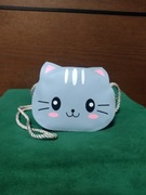 Torebka dziecięca kotek niebieska 