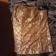 Top, bluzeczka, bez ramiączek, cekiny , złota, karnawał