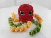 Pluszowa Meduza Amigurumi, Ręcznie Robiona Maskotka na szydełku, walentynki