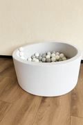 Suchy basen z piłeczkami 90x40 cm – jasnoszary Nowy na prezent