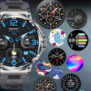 Smartwatch V69 GPS Track 1,85″ Ultra HD AMOLED – Stalowa bransoleta