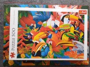 puzzle Trefl, Kolorowe ptaki, 500 elementów, używane, kompletne