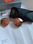 Okulary przeciwsłoneczne Ray Ban RB3447 Round Metal Flash lustrzanki różowe