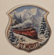 Magnes na lodówkę St.Moritz CZERWONY POCIĄG Szwajcaria Alpy Włochy(40)