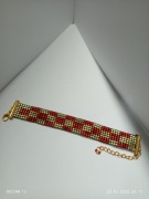 Bransoletka z koralików tkana ręcznie 