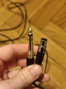 Kabel prosty 3m mini XLR 3-pin żeński – jack 6,3 mm stereo