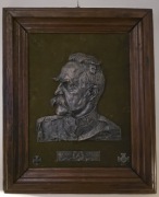 Stara plakieta konturowa Józef Piłsudski,popiersie,rzeźba F.Robakowski 1922