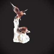 Cluj-Napoca Rumunia Porcelanowa figurka Orły drapieżniki 